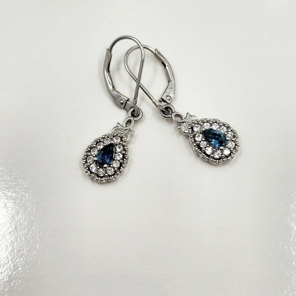 925 Sterling Silver Aquamarine Earrings