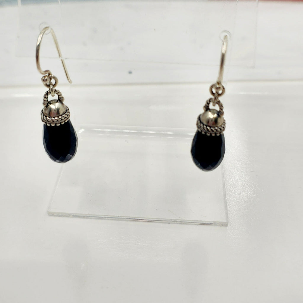925 Sterling Silver Onyx Earrings