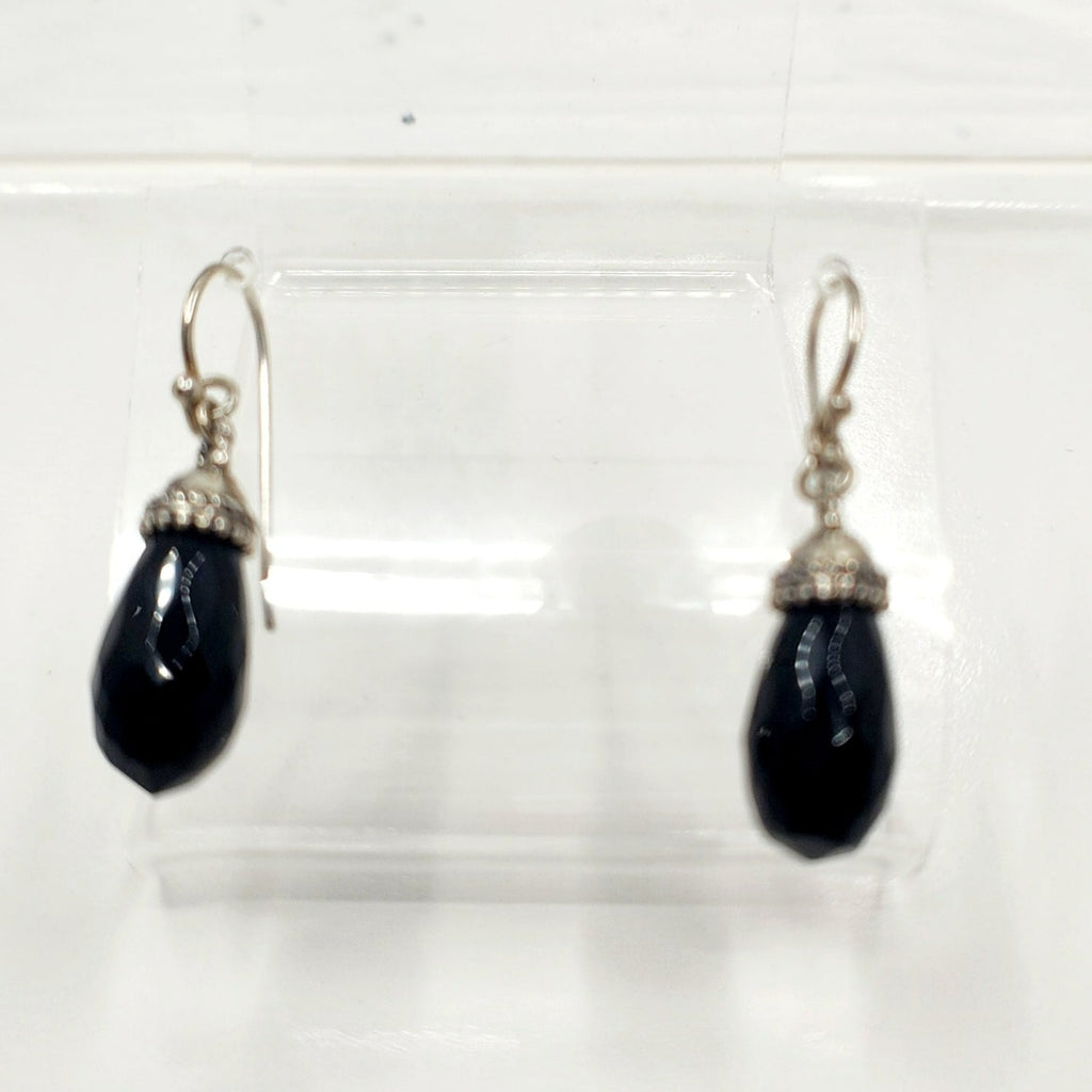 925 Sterling Silver Onyx Earrings