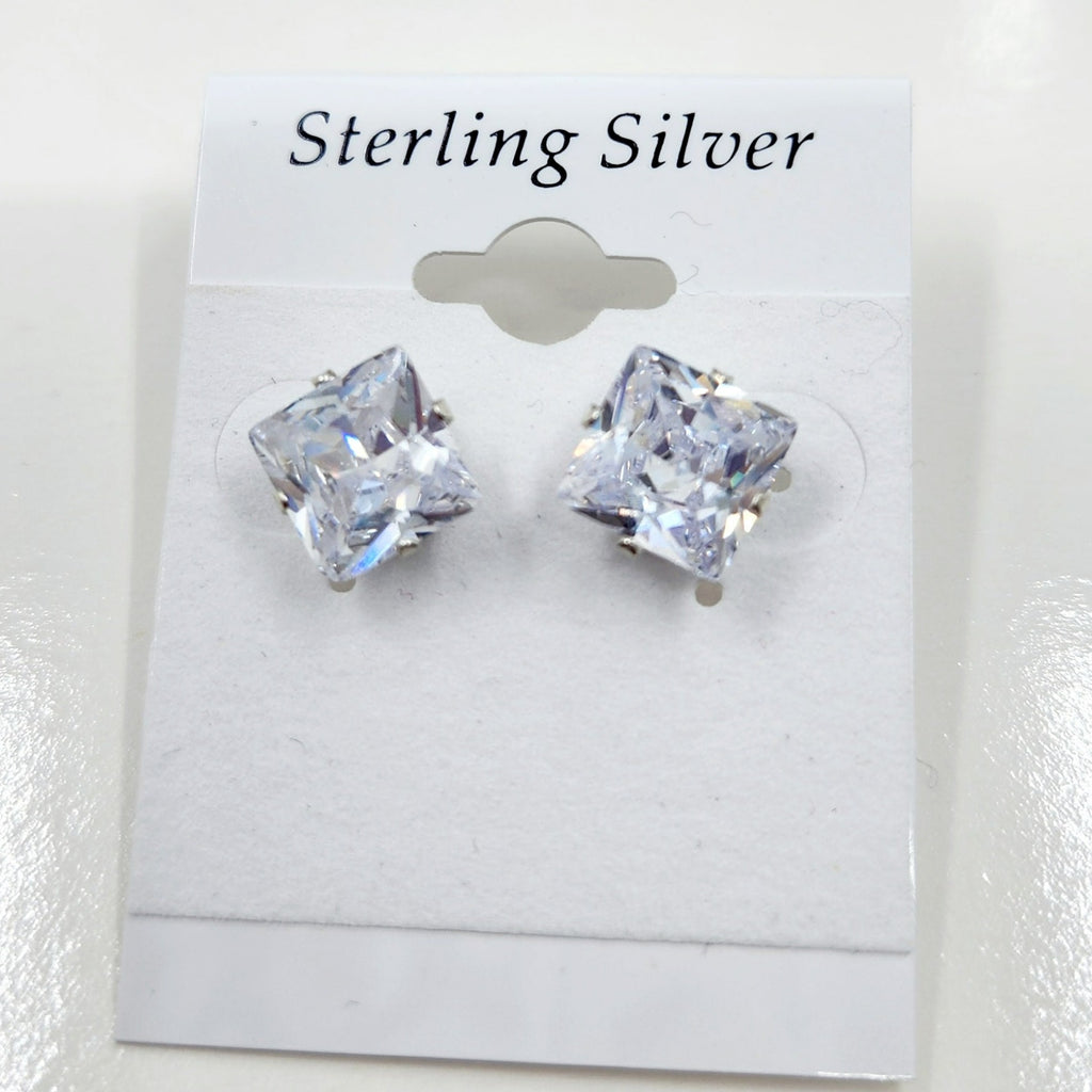 925 Sterling silver Princess cut Cz