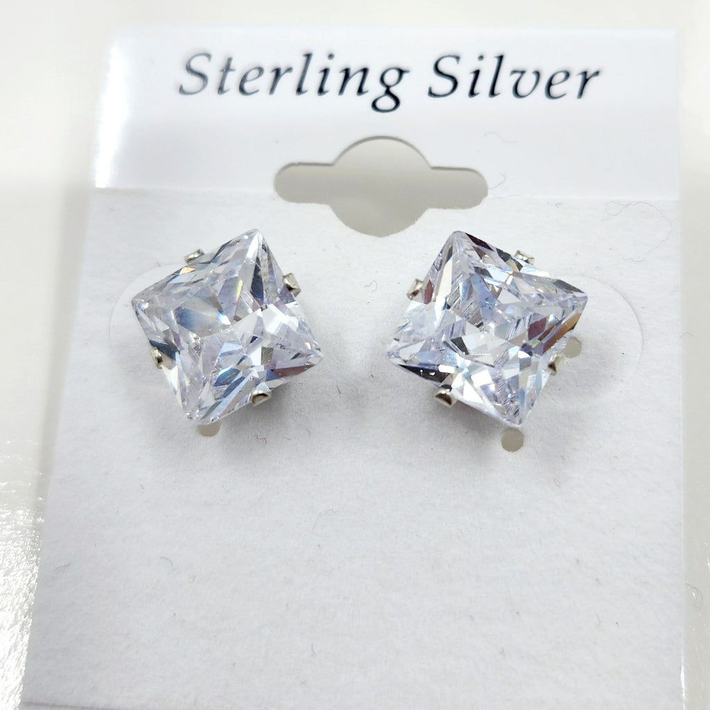 925 Sterling silver Princess cut Cz