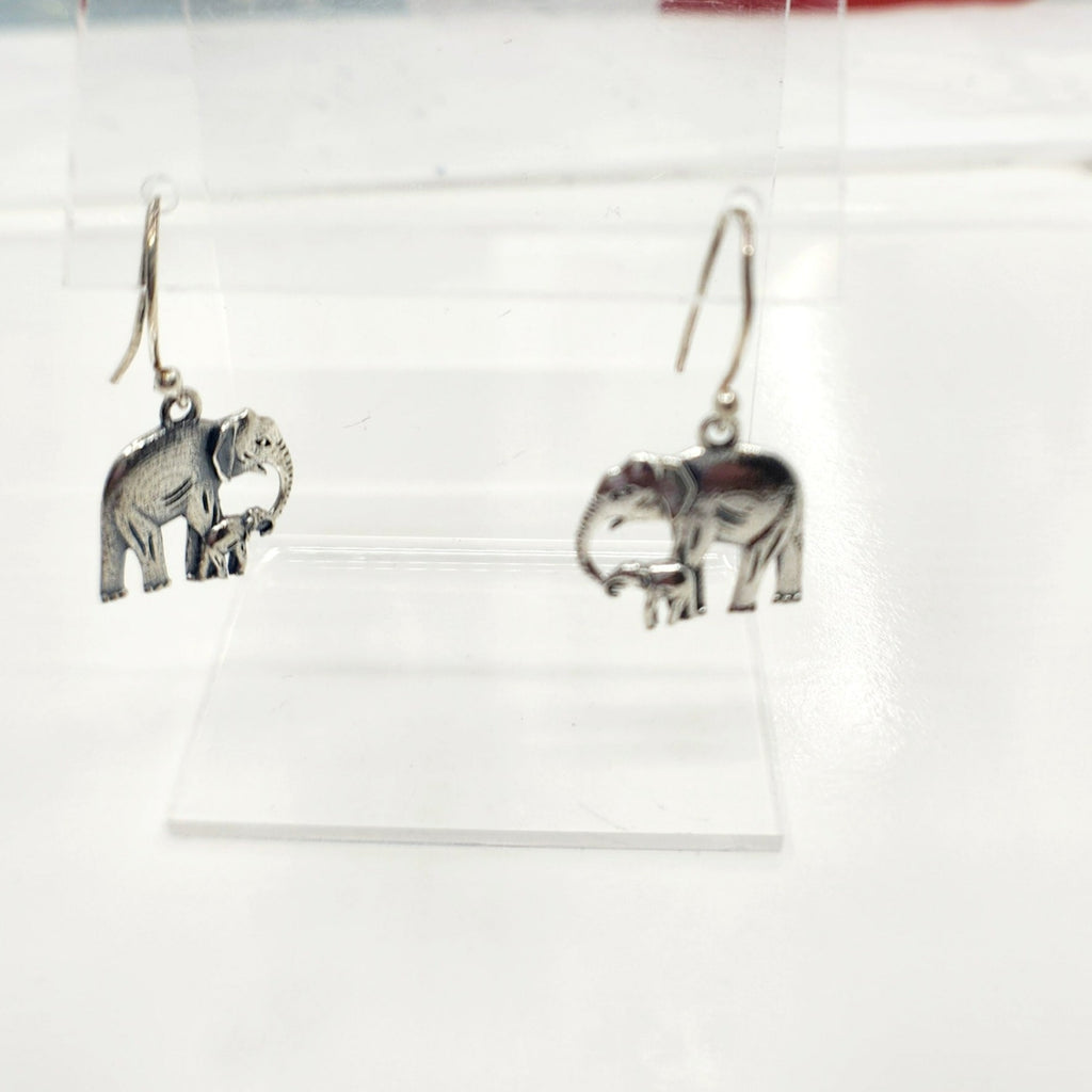 925 Sterling Silver Elephant  Earrings
