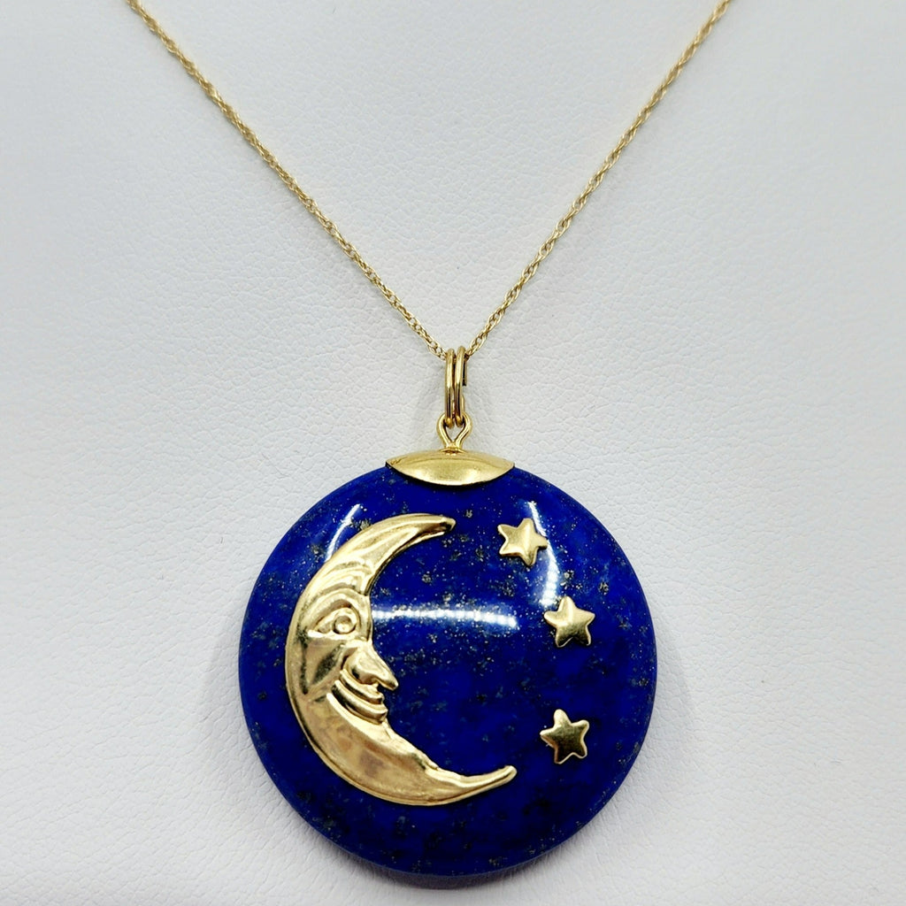 14k Lapis Lazuli Moon /Star