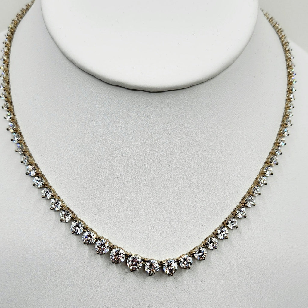925 sterling silver tennis Necklace
