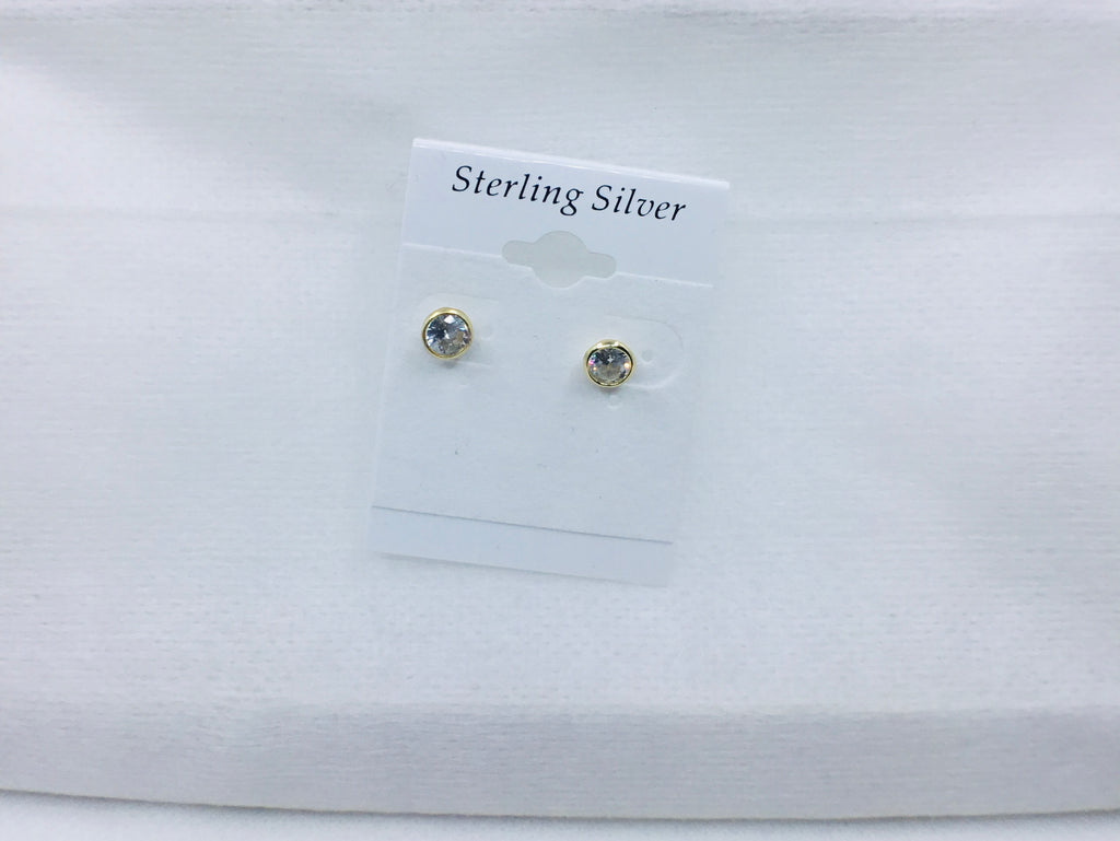 925 sterling silver Cz Stud earrings