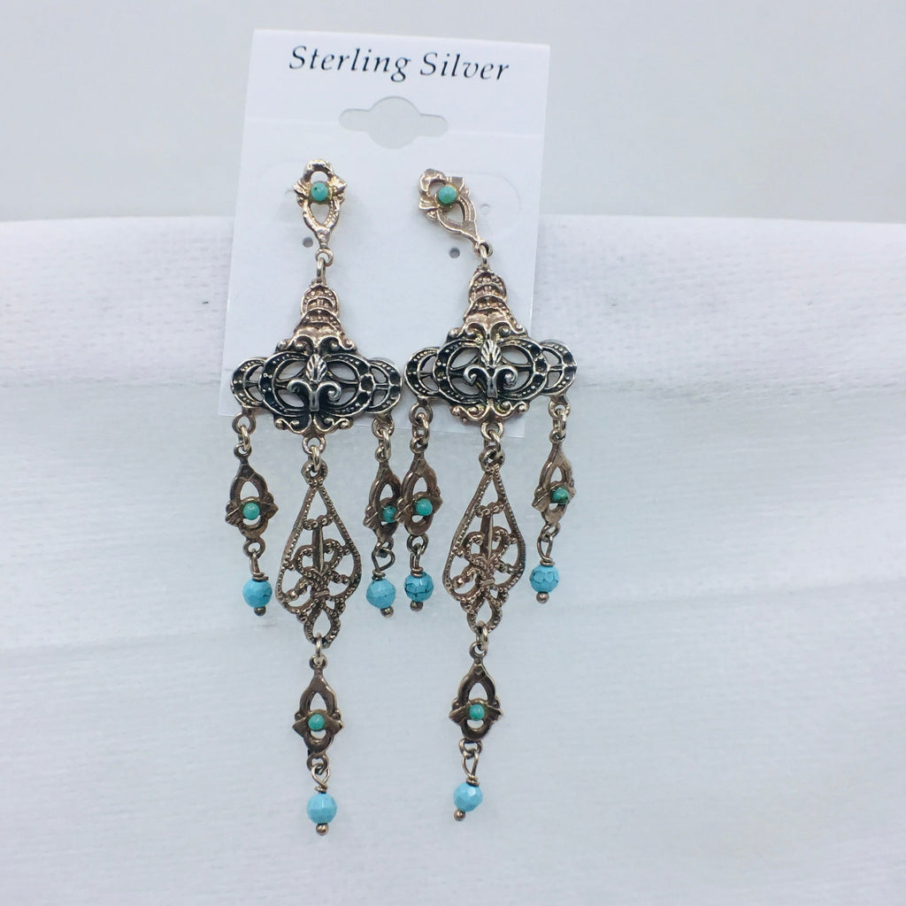 925 sterling silver turquoise Earrings
