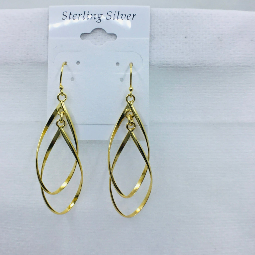 925 sterling silver Doble  Drop Earrings