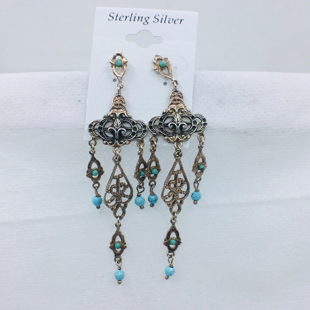 925 sterling silver turquoise Earrings