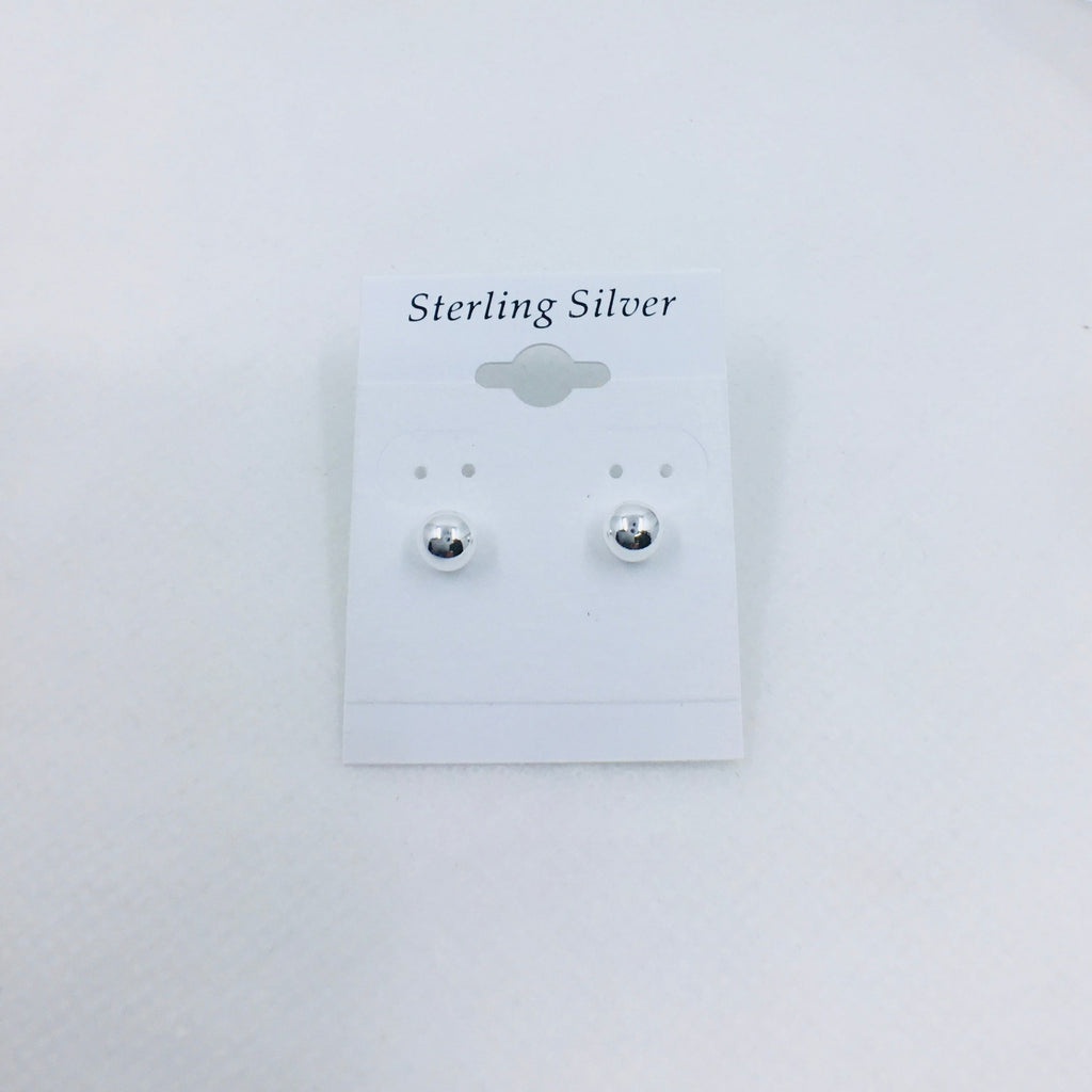 925 sterling silver ball stud earrings